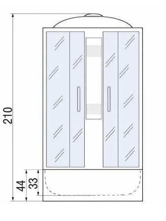 Душевая кабина River NARA LIGHT 90/44 MT 900х900х2100мм