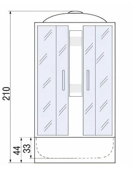 Душевая кабина River NARA LIGHT 90/44 MT 900х900х2100мм