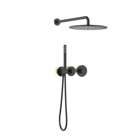 Встраиваемая душевая система с термостатом TIMO Saona SX-2359/03SM, черный