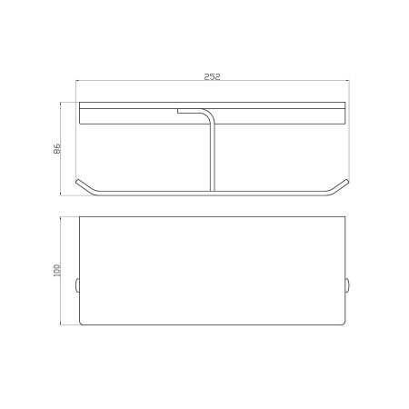 Двойной держатель для туалетной бумаги с полкой WONZON & WOGHAND, Черный (WW-9156-BL)