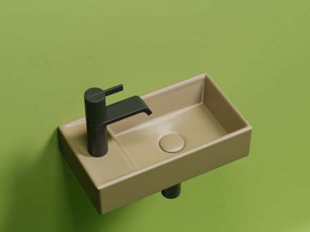 Умывальник подвесной прямоугольный Ceramicanova Element 407*217*100, капучино матовый, CN6051RMC