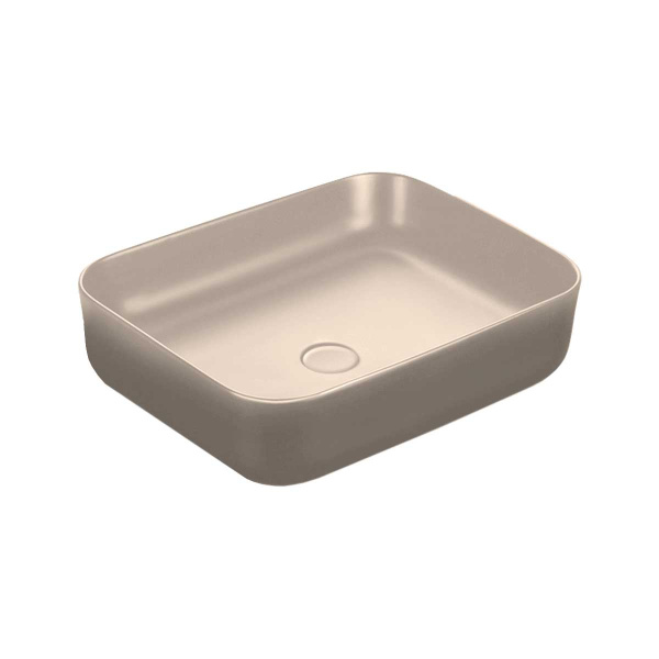 Раковина керамическая Vincea VBS-105MC, 500х390х130, накладная, цвет капучино матовый