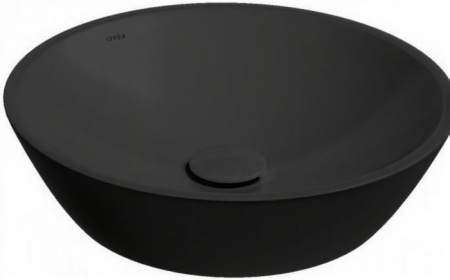Раковина ISVEA SistemaY Soft накладная 450*450*120 цвет черный матовый 10SY66045SV-2N