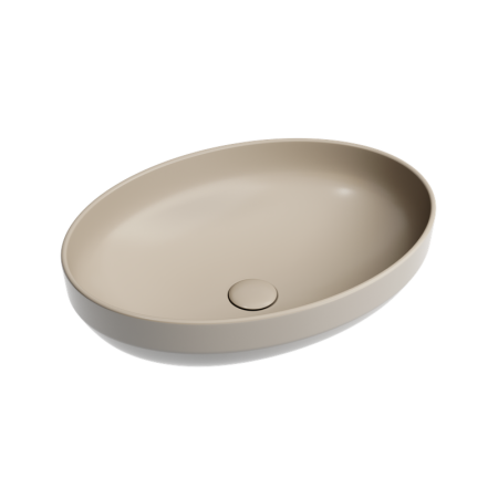 Умывальник чаша накладная овальная Ceramicanova Element 502*363*145мм, капучино матовый, CN6056MC