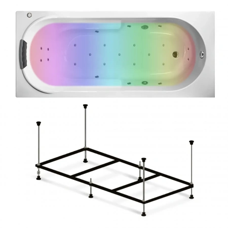 Гидро-аэромассажная акриловая ванна с хромотерапией Lavinia Boho Bristol 36043HAC 150х75