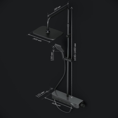 Душевая система AM.PM F078F222 Func с термостатом
