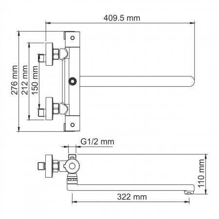 Термостат Wasserkraft Berkel 4822L универсальный