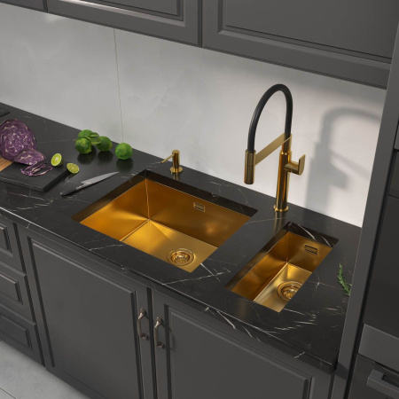 Кухонная мойка Reflexion Como RX2022GD брашированное золото