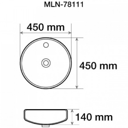 Раковина MELANA MLN-78111 (A432)
