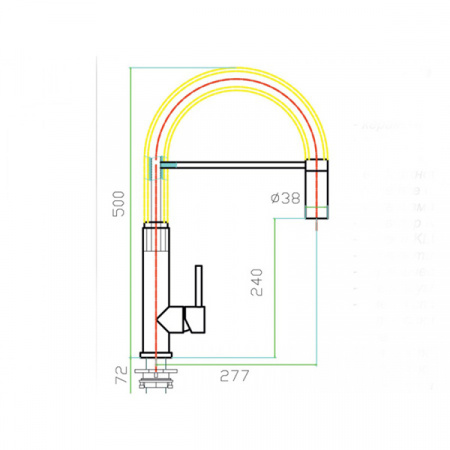 Смеситель для мойки ZorG INOX SZR 2141 MASTER с лейкой