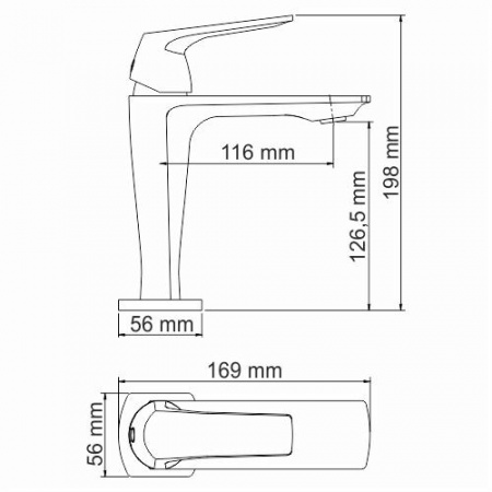 Смеситель для умывальника Wasserkraft Neime 1903