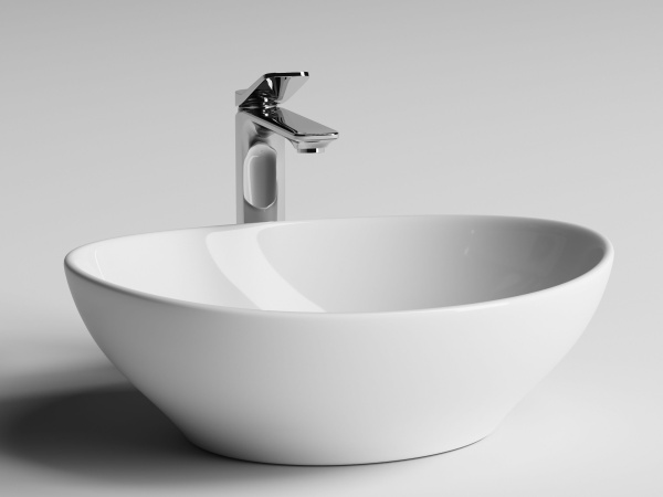 Умывальник чаша накладная овальная  Ceramicanova Element  405*330*140 мм, Белый, CN6016