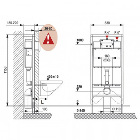 Унитаз подвесной с инсталляцией пэк Roca Mateo 7.8931.0.001.0