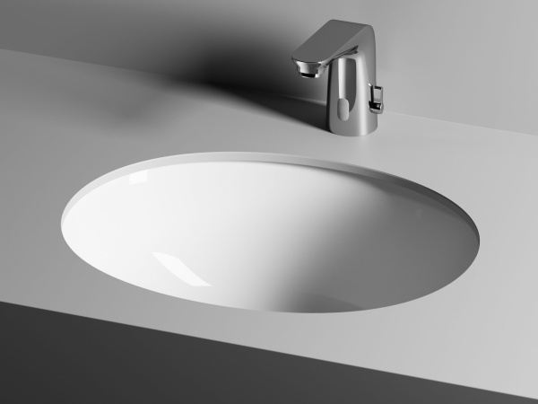 Умывальник овальный встраиваемый под столешницу Ceramicanova Element 510*420*195мм, с крепежом и шаблоном для установки, Белый, CN6042