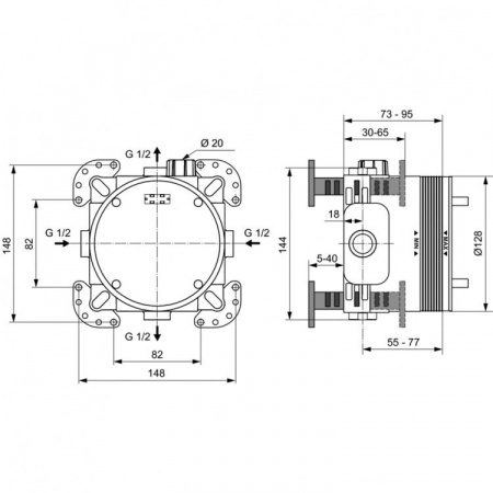 Промо набор для душа Ideal Standard CERATHERM C100 A7572AA