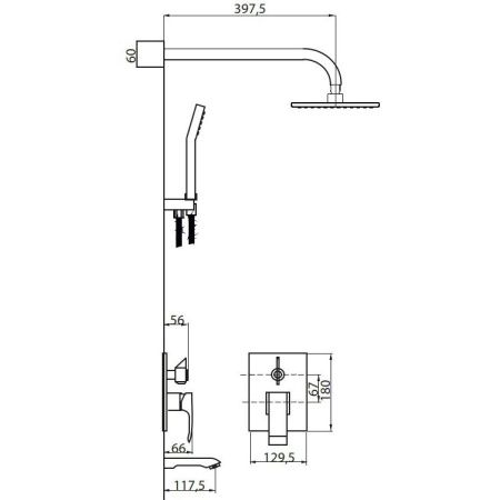 Душевая система Ahti Rauma RM405318