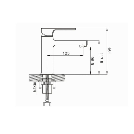 Смеситель для раковины Rose R1001T-1