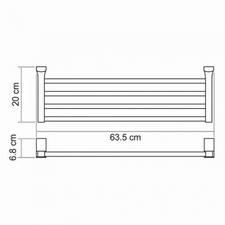 Полка для полотенец WasserKRAFT Leine K-5011