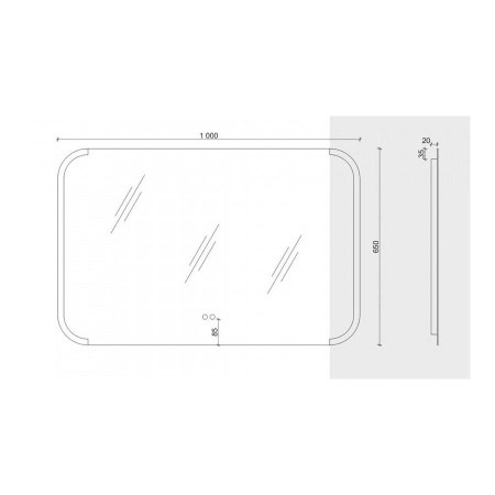 Зеркало Maretti Florenza FL1410065P14EL 100x65 см