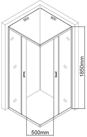 Душевой уголок Aquanet SE-900S 90x90, прозрачное стекло