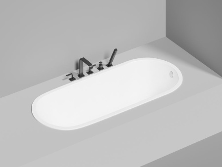 Ванна встраиваемая Salini ORNELLA 180x80, S-Sense, матовый белый 102312M