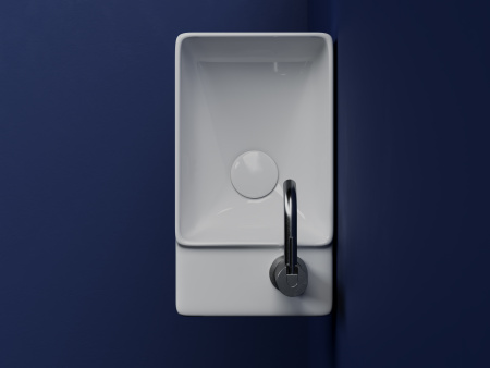 Умывальник подвесной прямоугольный Ceramicanova Element 395*220*125мм, Белый, CN5045