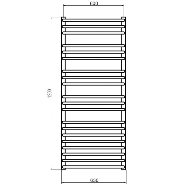Полотенцесушитель ГРОТА FORTE 63/120