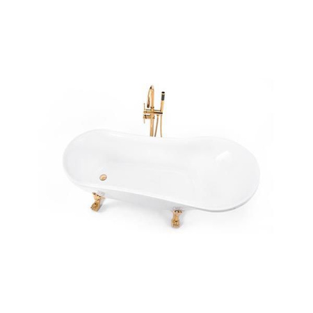 Акриловая ванна Rea BRASSO 160 GOLD Siphon REA-W5631