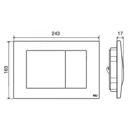 Кнопка смыва Oli Metal Dual хром 656004