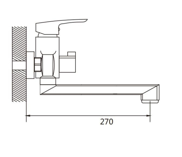 Смеситель для ванны Shevanik S8502H, черный
