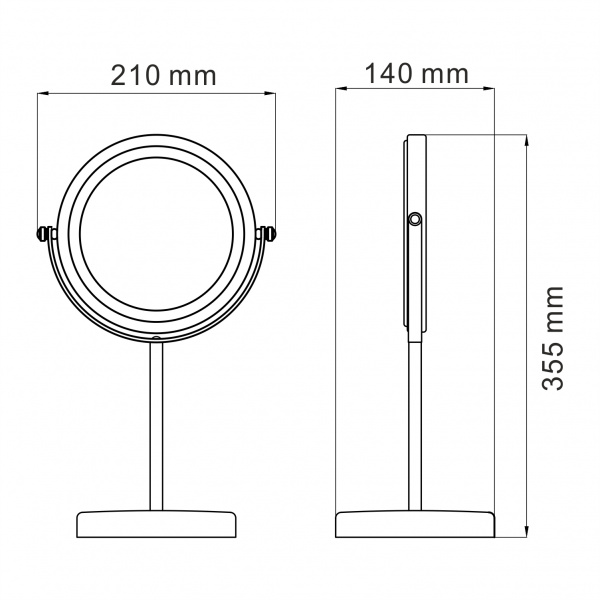 Зеркало двухстороннее WasserKRAFT K-1003