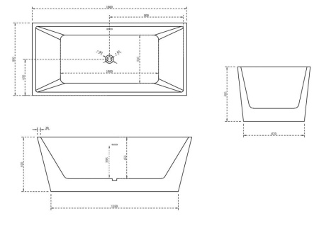 Акриловая ванна ABBER AB9224-1.6 белая
