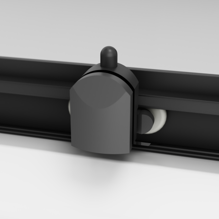 W90G-404-120290-BT Gem Twin Slide 120x90. Душевое ограждение AM.PM,120x90, профиль черный мат., стекло прозрачное