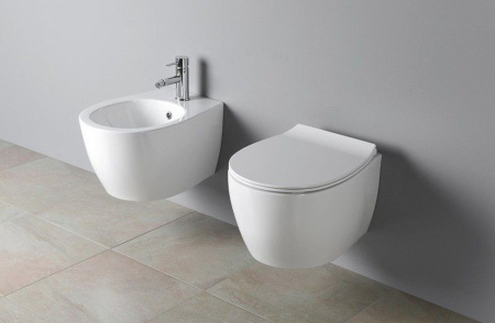 Биде ISVEA Infinity подвесной  365*530*400 цвет синий матовый 10NF41001SV-2Z