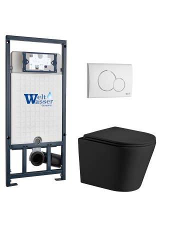 Комплект инсталляции с унитазом Weltwasser MARBERG 507 + SALZBACH 043 MT-BL + MAR 507 RD GL-WT