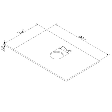 M8FST0801WG Func Столешница AM.PM под накладную раковину, для тумбы 80 см, цвет белый глянец