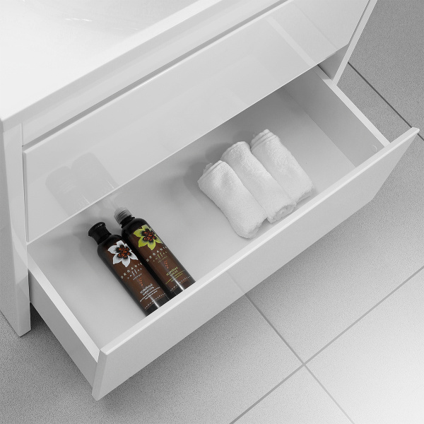 Тумба под умывальник Belux Мадрид 100-02 напольный, белый глянцевый