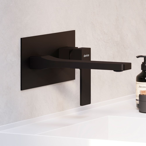 530260300 Gala Смеситель для умывальника Damixa монтируемый в стену, чёрный