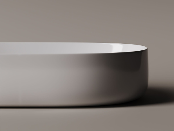 Умывальник чаша накладная овальная Ceramicanova Element 675*350*140мм, Белый, CN5022