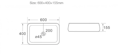 Раковина SantiLine SL-1061 60х40 белая