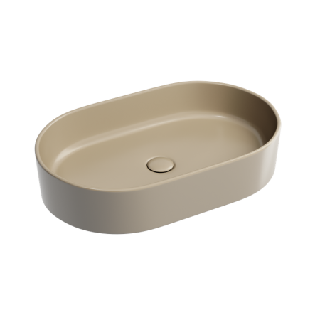 Умывальник чаша накладная овальная Ceramicanova Element 608*385*122мм, Капучино матовый, CN6048MC
