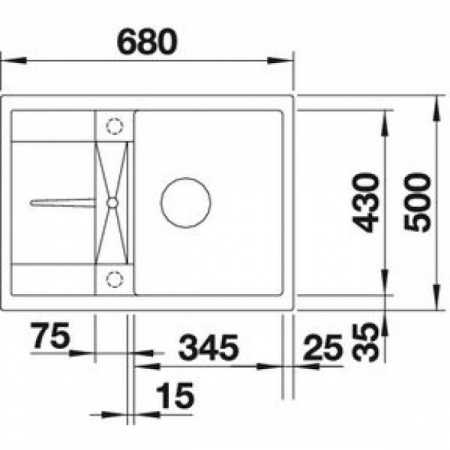 Кухонная мойка Blanco Metra 45 S Compact (антрацит) 519572