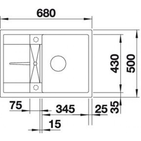 Кухонная мойка Blanco Metra 45 S Compact (белый) 519576