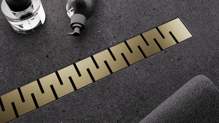 Душевой лоток Veconi Stesso Line Gold 400