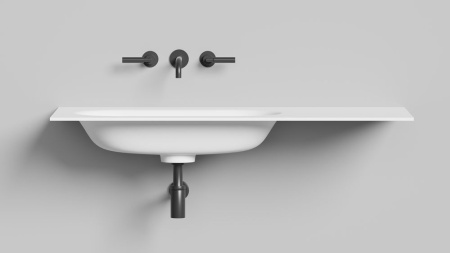 Раковина столешница Salini ONDA FLOW OVAL 72, белый, 14022042MN