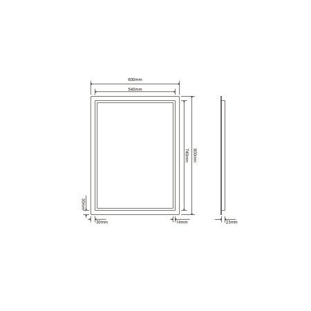 Зеркало Roxen Pure 510175-60 60x80 с LED подсветкой