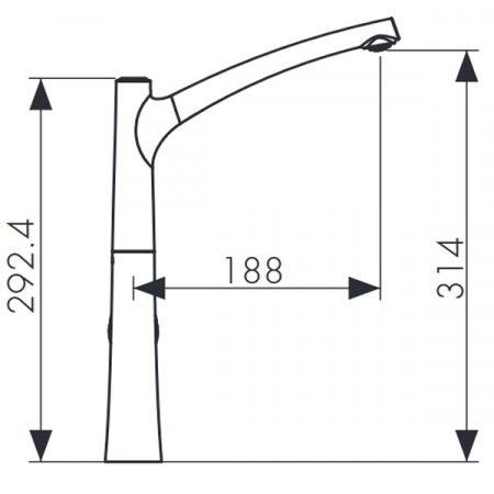 Смеситель для мойки Kaiser Stick 49144 Chrome