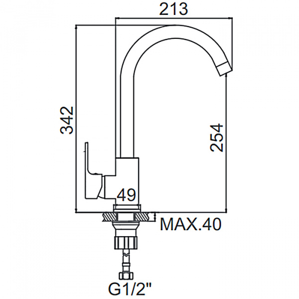 Смеситель для мойки Ledeme H03W L4003W