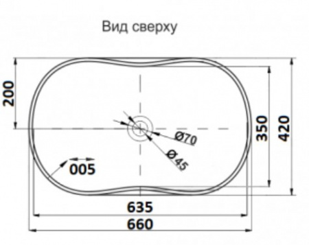 Раковина накладная CeramaLux 7097