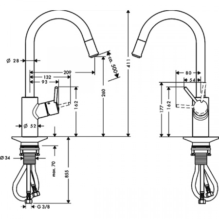 Смеситель для мойки Hansgrohe Talis S2 Variarc 14872000